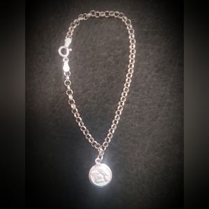 Sterling Silver 925 Italy 7" Angel Cherub Charm Bracelet